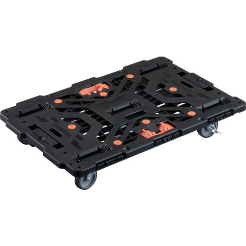 ＴＲＵＳＣＯ　連結式樹脂製平台車　ビートル　９００Ｘ６００　自在５輪　内２輪ストッパー付　とめたろう付　BT900J5S2-E100T　1 台