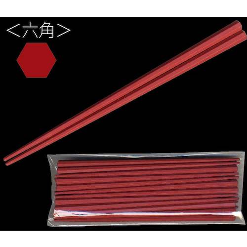 大黒　ＳＰＳ製リユース箸　２３ｃｍ　朱（１０膳入）　3771184　1 袋