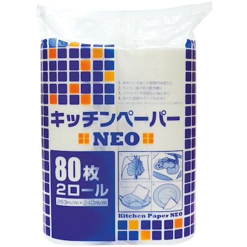 Daikoku Kitchen Paper NEO 80 sheets 2 rolls 377102 1 set