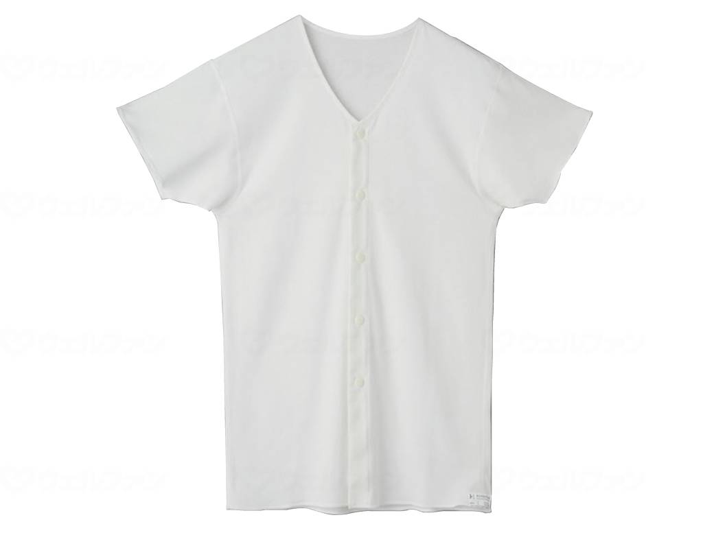 HONESTIES Men's innerwear with no inside or outside, open front, white, L