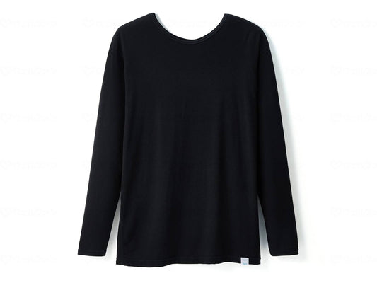 HONESTIES 뒷 표 없음 레데스 긴 소매 인 나 블랙 L