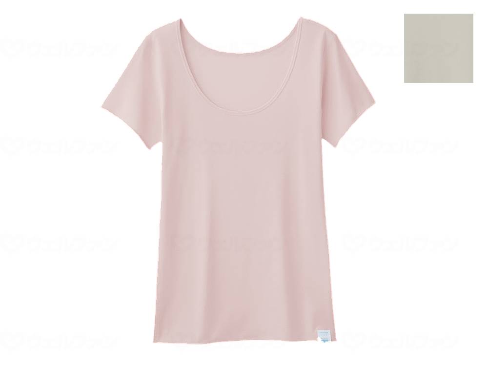 HONESTIES Women's short-sleeved innerwear, gray, S