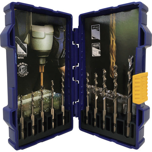 ＩＲＷＩＮ　ステンレス用六角軸ドリルビット１０本セット　２．０ｍｍ−６．０ｍｍ　IR91000KIT　1 Ｓ