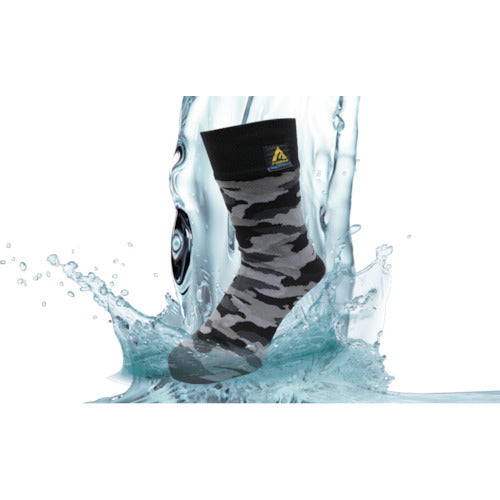 Otafuku FUBAR Waterproof Socks Camouflage x Black L FB-505-ME/BK-L 1 pair