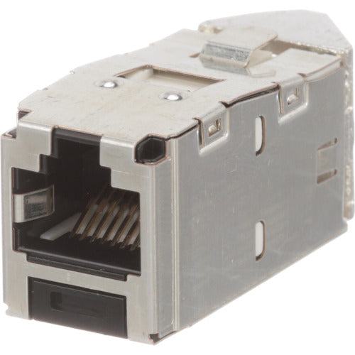ＰＡＮＤＵＩＴ　カテゴリ６Ａ　左右４５度アングル　シールド付きモジュラージャック　黒　ＣＪＳＬＲ６Ｘ８８ＴＧＹ　CJSLR6X88TGY　1 個