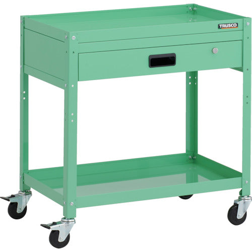 TRUSCO Tool Wagon Rabbit Wagon 700 x 450 x H740 1 Drawer with Rubber Wheels Young Green RBW-772V-YG 1 Unit