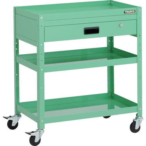 TRUSCO Tool Wagon Rabbit Wagon 700 x 450 x H810 1 Drawer with Rubber Wheels Young Green RBW-873V-YG 1 Unit