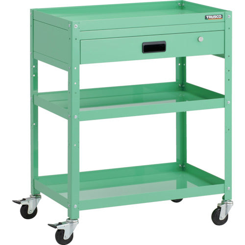 TRUSCO Tool Wagon Rabbit Wagon 700 x 450 x H880 1 Drawer with Rubber Wheels Young Green RBW-973V-YG 1 Unit