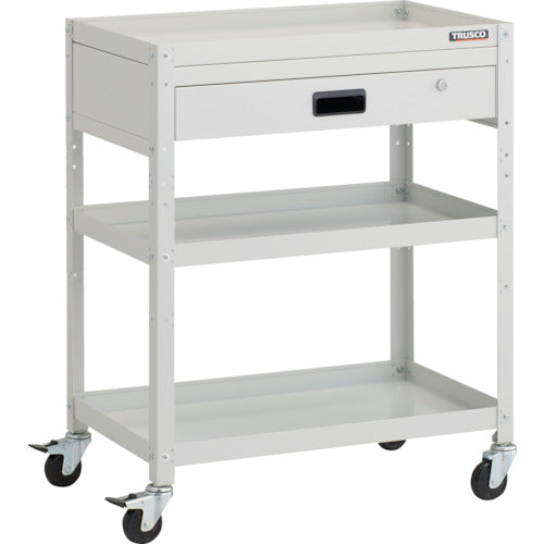 TRUSCO Tool Wagon Rabbit Wagon 700 x 450 x H880 1 Drawer with Rubber Wheels White RBW-973V-W 1 Unit