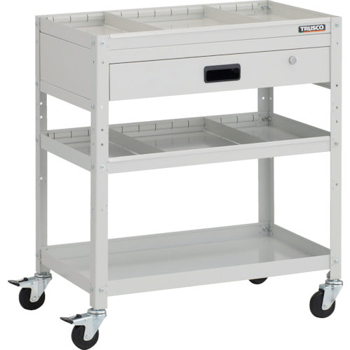 TRUSCO Tool Wagon Rabbit Wagon 700 x 450 x H810 1 drawer with 2 dividers Rubber wheels White RBW-873S2V-W 1 unit