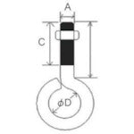 ＹＡＨＡＴＡ　丸カンボルト　Ｍ６Ｘ３０　１本入　YHI-MKBT-06030　1 本
