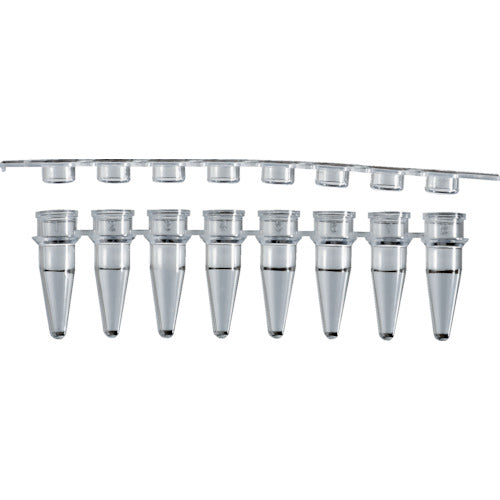 TRUSCO PCR Tube 0.2ml 8-tube Flat PCRT-02F8R-125S 1 bag