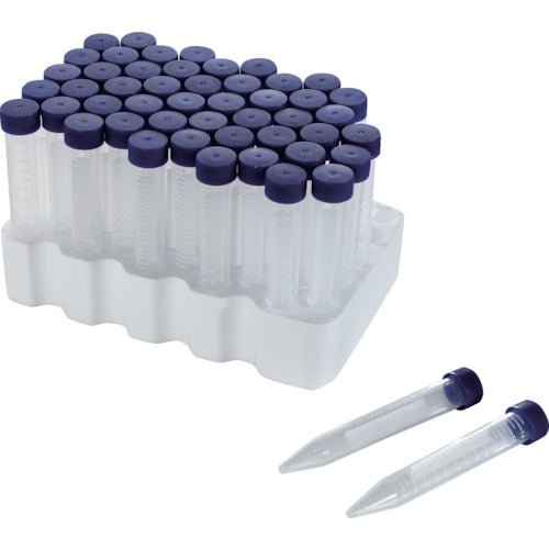 TRUSCO Centrifuge Tubes, Conical Type, 15ml, 50 in Rack, CT15C-50SR, 1 Bag