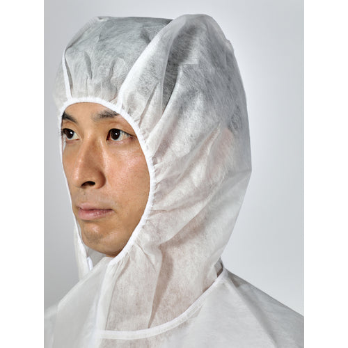 TRUSCO Non-woven Disposable Protective Clothing, Hooded Overalls, XL Size, TRV2-XL, 1 Piece