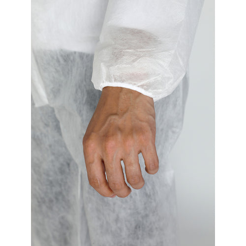 TRUSCO Non-woven Disposable Protective Clothing, Hooded Overalls, Size S, TRV2-S, 1 Piece