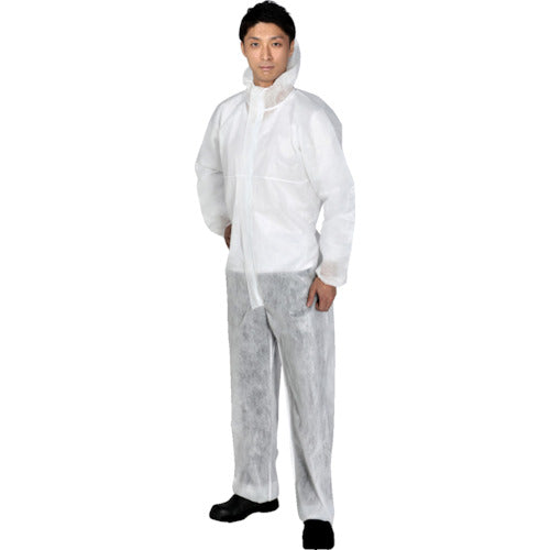 TRUSCO Non-woven Disposable Protective Clothing, Overalls with Hood, XXL Size, TRV2-XXL, 1 Piece