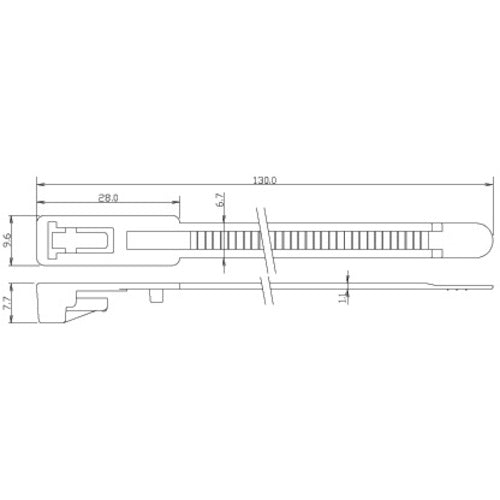 ＴＲＵＳＣＯ　バックル付きリリースタイ　幅８．９Ｘ長さ２００ｍｍ　耐候　TRS-200HC　1 袋