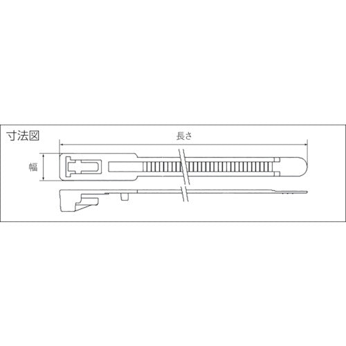 ＴＲＵＳＣＯ　バックル付きリリースタイ　幅８．９Ｘ長さ２００ｍｍ　耐候　TRS-200HC　1 袋