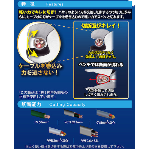 ＴＴＣ　イエローシャーク６０（ケーブルカッター）　OCA-60　1 丁