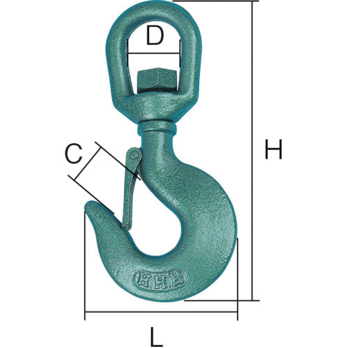 ＨＨＨ　スイベルフック　１．５ｔ　YH-1.5　1 個
