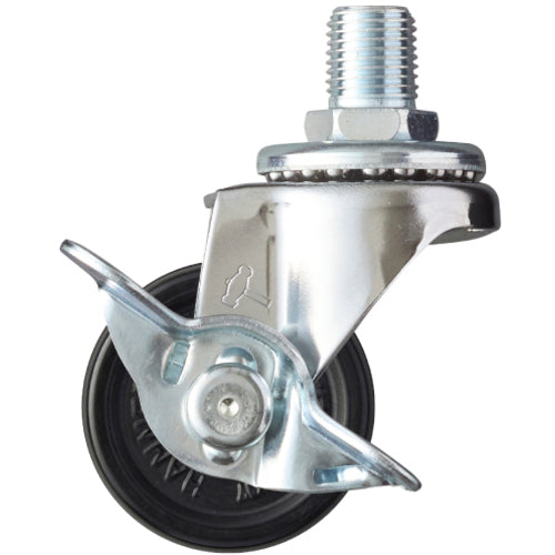 ハンマー　ねじ込み旋回式ゴム車輪　４０ｍｍ　Ｍ１２　ストッパー付　415A-30R40　1 個