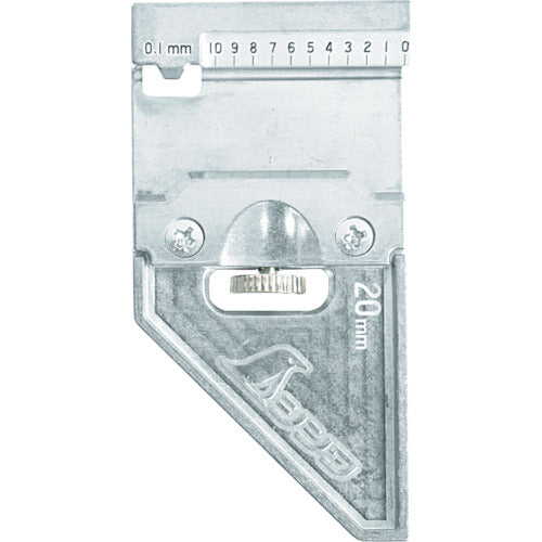 Shinwa Carpenter Ruler Stopper, Metal, for Thick and Wide 12484, 1 Piece