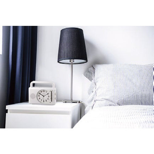 Citizen Disaster Prevention Clock Radio, Rechargeable, Power Generator, Light, Smartphone Compatible, White, 4RQ001-003, 1 pc