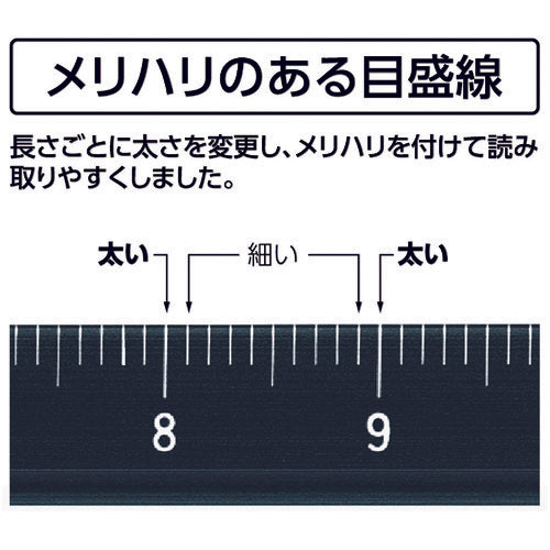 シンワ　アルミ三角スケール　Ａ−１５　１５ｃｍ　土地家屋調査士用　ブラック　74966　1 個