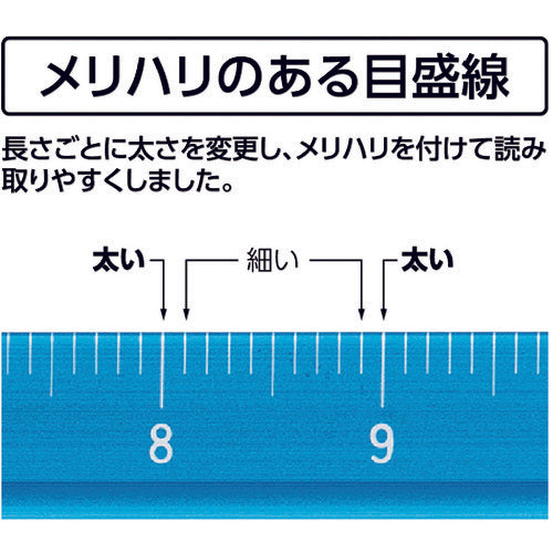 Shinwa Aluminum Triangular Scale B-15 15cm for Architects Blue 74978 1 pc