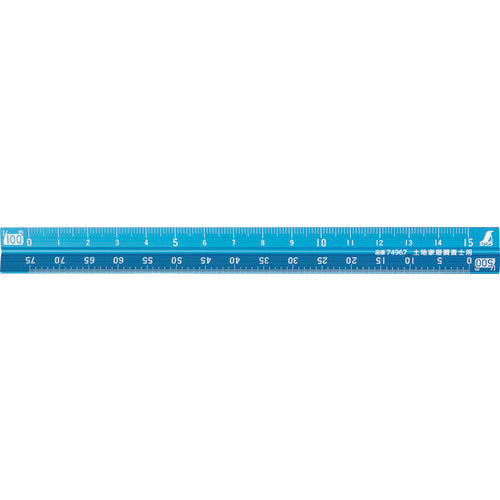 Shinwa Aluminum Triangular Scale A-15 15cm for Land and House Surveyors Blue 74967 1 pc