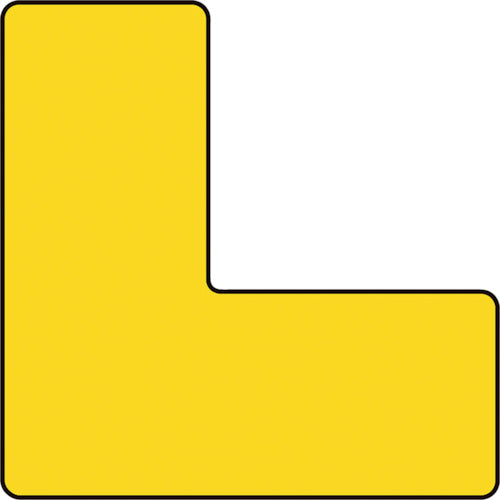 Unit Unipita Parking Space Display Sticker L-shaped Yellow 819-77 1 set