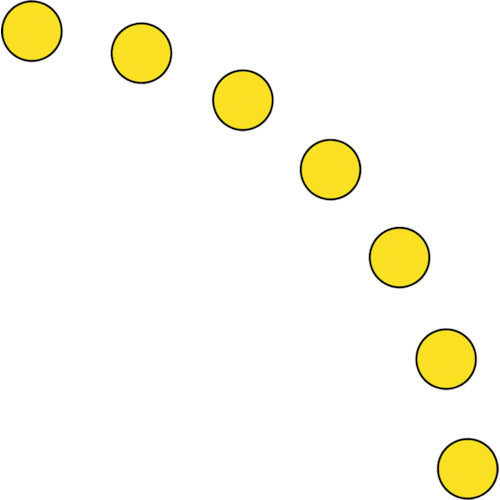 Unit Unipita Door Open/Close Indicator Sticker, Round, Yellow, 819-75, 1 Set