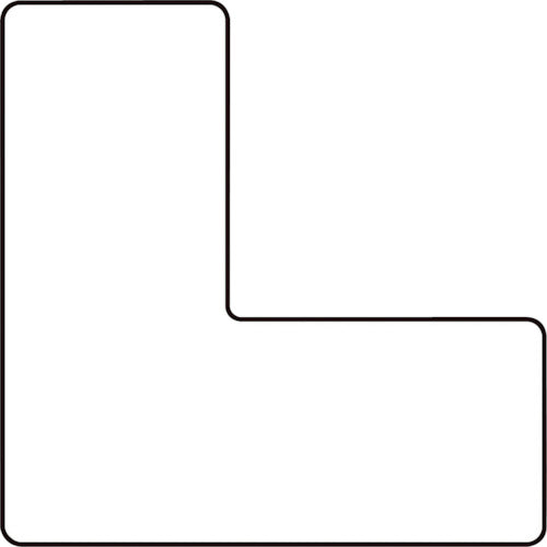 Unit Unipita Storage Location Sticker L-Shaped White 819-76 1 Set