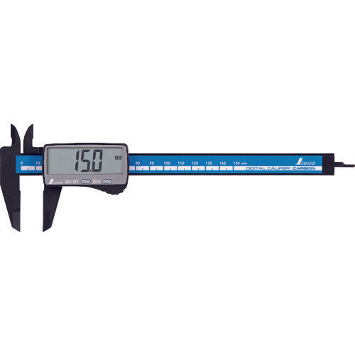 シンワ　デジタルノギス　カーボンファイバー大文字　１５０ｍｍ　19990　1 丁