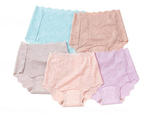 Kuroda Lace All-Lace Absorbent Shorts, Gray, S to M