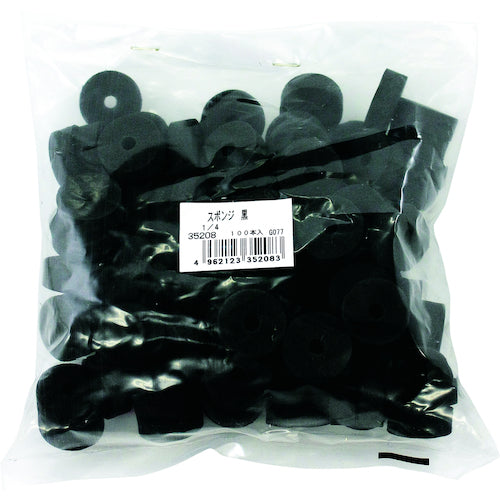 ＤＡＩＤОＨＡＮＴ　スポンジ　黒　（１００入）　３／１６Ｘ２１　00035209　1 袋