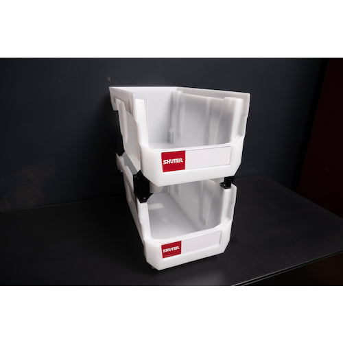 SHUTER Stacking Container 9.6L White Semi-Transparent HB-240WT 1 pc