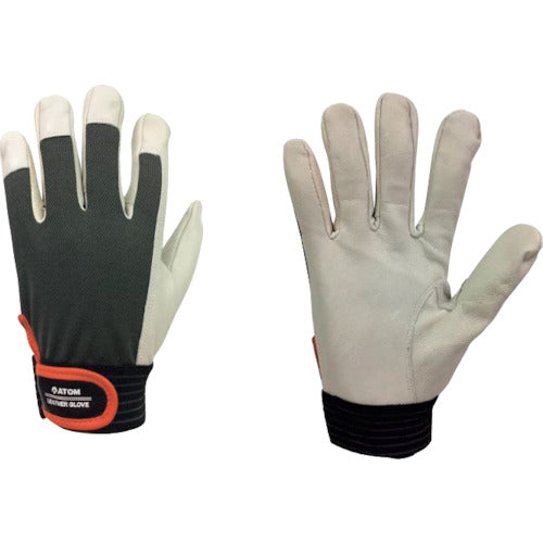 ATOM Goat Leather Gloves, Knitted Upper, Size L, 2061 L, 1 Pair