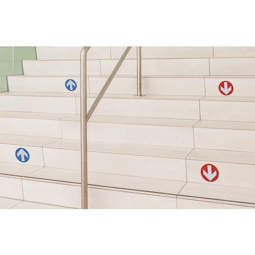 Green Cross Stair Riser Sign Stickers Arrow STPS-8 Blue 100mmΦ Set of 4 PVC 404108 1 Set
