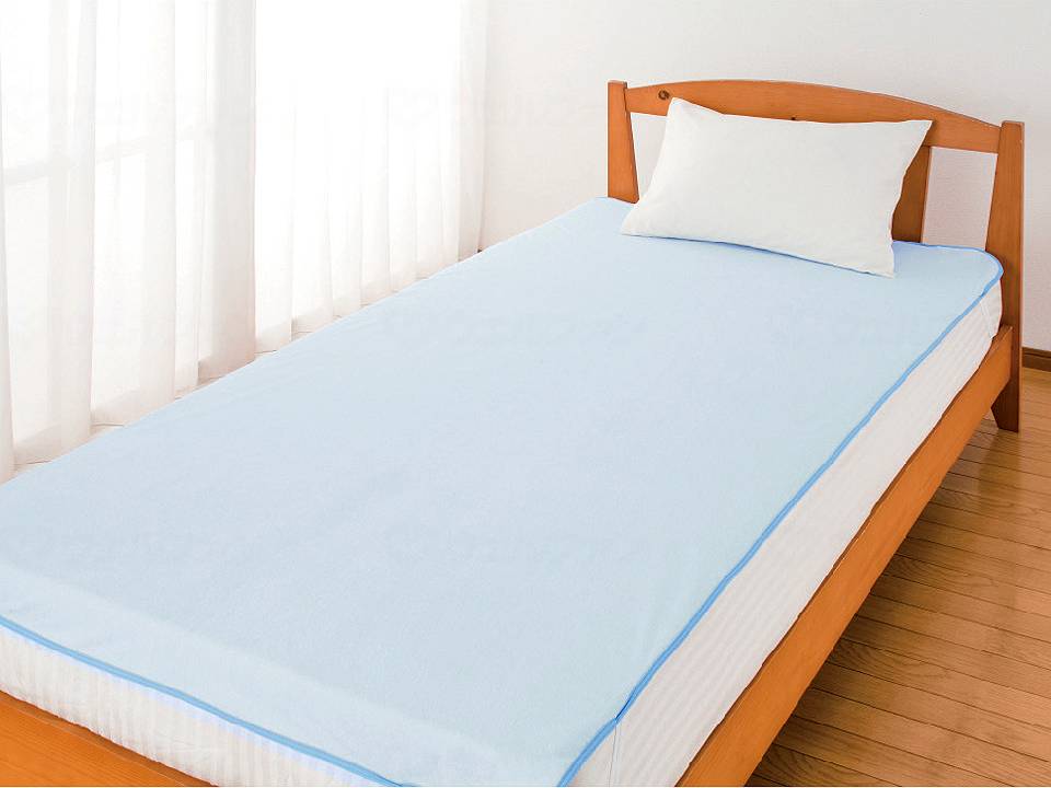 Care Fashion Cotton Pile Waterproof Sheet (All Over) Blue