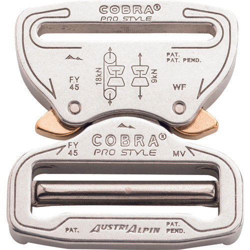 ＡＬＰＩＮ　ＣＯＢＲＡプロスタイル　バックル　４５ＭＭ　シルバー　ＶＦ　FY45AVF　1 個