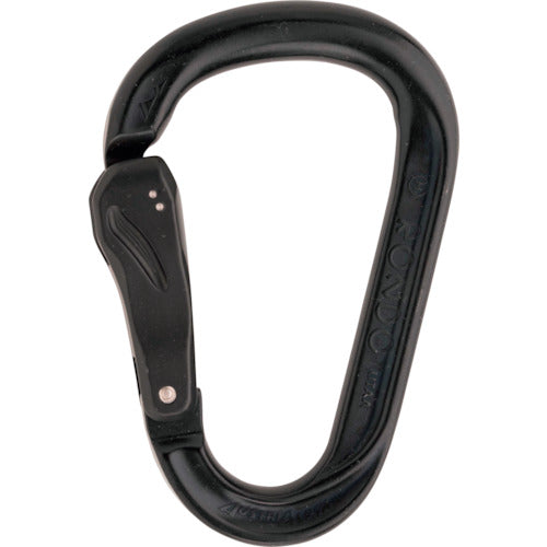 ALPIN 카라비너 ​​HMS ROUND 슬라이드 자동 잠금 카라비너 ​​블랙 KR43H-X-ID 1개