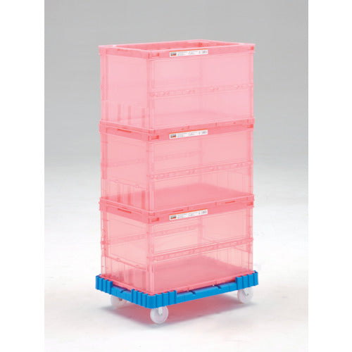 TRUSCO OC Dolly for 50L containers, nylon wheels, 4-wheel free stopper, blue, OCD-50ANS-B, 1 unit