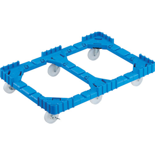 TRUSCO OC Dolly for 75L containers, nylon wheels, 6-wheel swivel stopper included, blue, OCD-75ANS-B, 1 unit