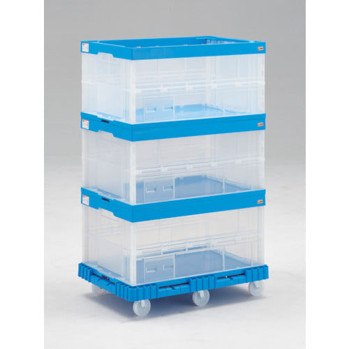 TRUSCO OC Dolly for 75L containers, nylon wheels, 6-wheel swivel stopper included, blue, OCD-75ANS-B, 1 unit