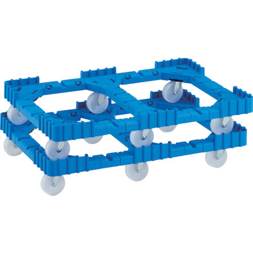 TRUSCO OC Dolly for 75L containers, nylon wheels, 6-wheel swivel stopper included, blue, OCD-75ANS-B, 1 unit