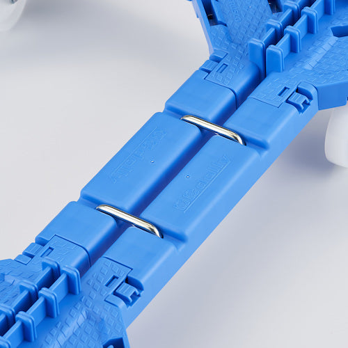 ＴＲＵＳＣＯ　ＯＣドーリー　５０Ｌオリコン用　エラストマー車輪　４輪自在ストッパー付　片側ガード無し　ブルー　OCD-50BS-B　1 台