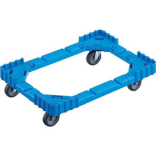 TRUSCO OC Dolly for 50L containers, Elastomer wheels, 4 free-moving wheels, Blue, OCD-50A-B, 1 unit