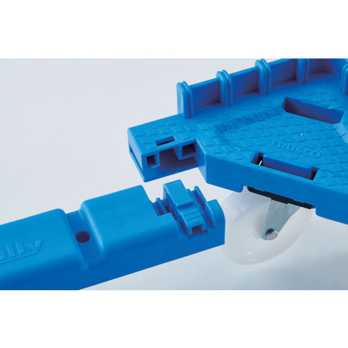 TRUSCO OC Dolly for 50L containers, Elastomer wheels, 4 free-moving wheels, Blue, OCD-50A-B, 1 unit