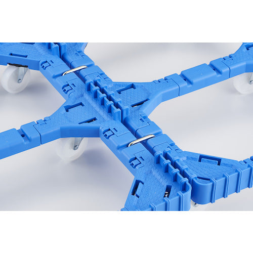 TRUSCO OC Dolly for 50L containers, Elastomer wheels, 4 free-moving wheels, Blue, OCD-50A-B, 1 unit